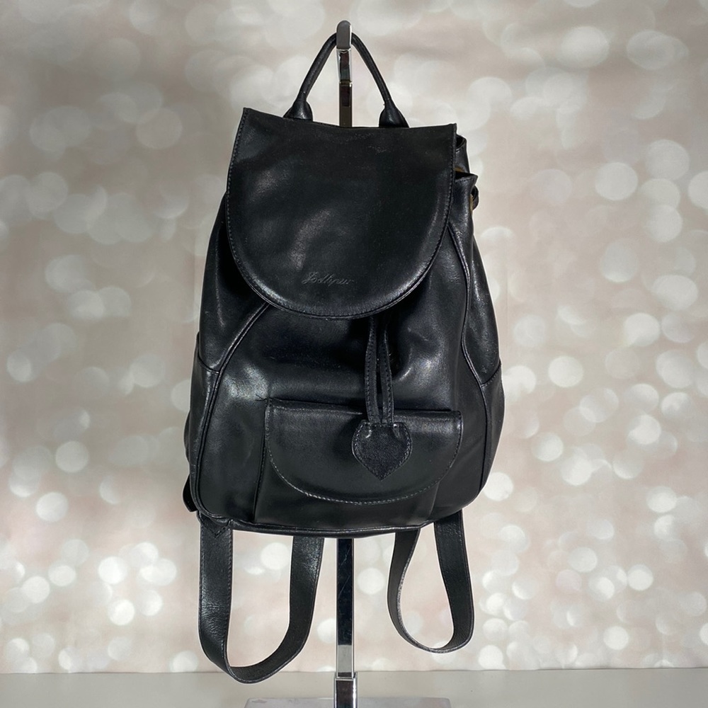 JODHPUR Black Leather Backpack